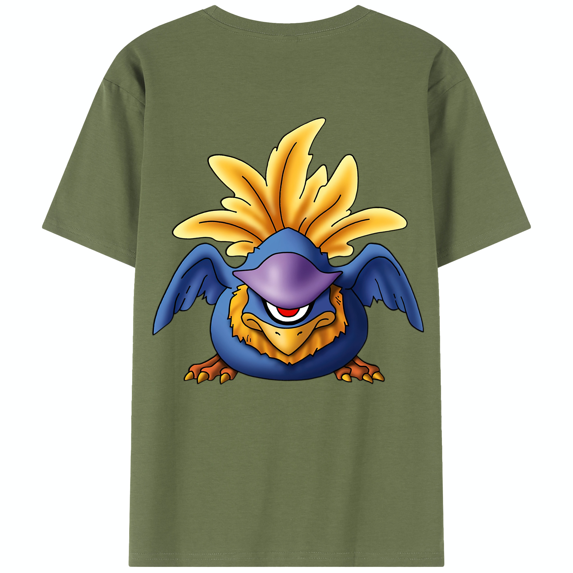 （画像用） ドラゴンクエスト Doragon Kuesuto Dragon Quest 綿100％半袖Tシャツ（背面プリント）